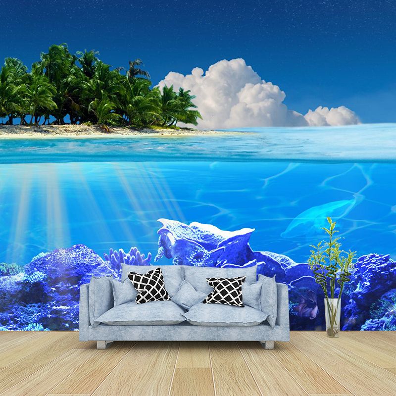 Underwater Photos Contemporary Wall Art Waterproofing Mural Wallpaper for Dining Room