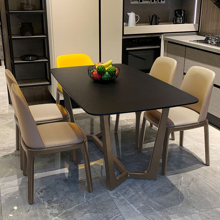 Industrial Kitchen Dinner Table Rectangle Trestle Dining Table