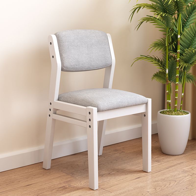Modern Style Wood Chair Open Back Dining Side Chair with Upholstered for Dining Room