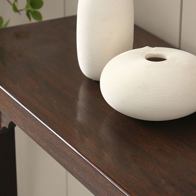 12 inch Wide Accent Table Mid-Century Modern Rectangle Wood Console Table for Hall