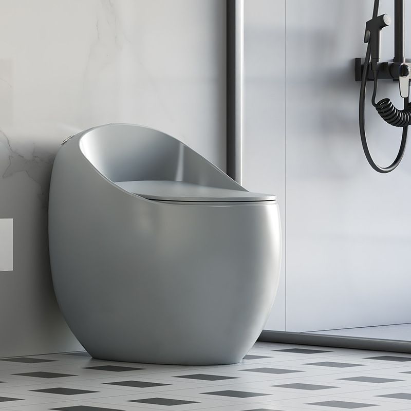 Modern Seat Included One Piece Toilet Round Floor Mounted Toilet Bowl for Washroom