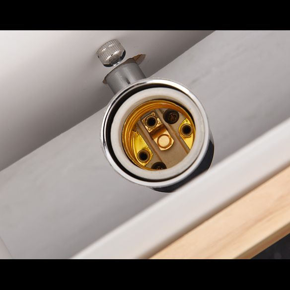 Gamique en bois de style minimalisme contemporain Éclairage d'éclairage de nuance en verre blanc givré pour chambre à coucher