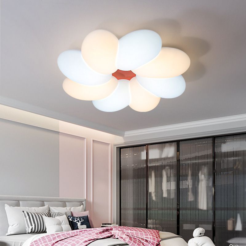 Floral Metal Ceiling Lighting Minimalist Style LED Ceiling Lamp