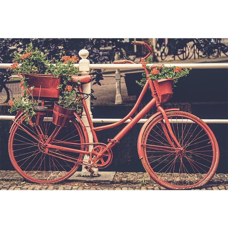 Customized Bike Mural Wallpaper Home Decor Contemporary Style for Home Decor