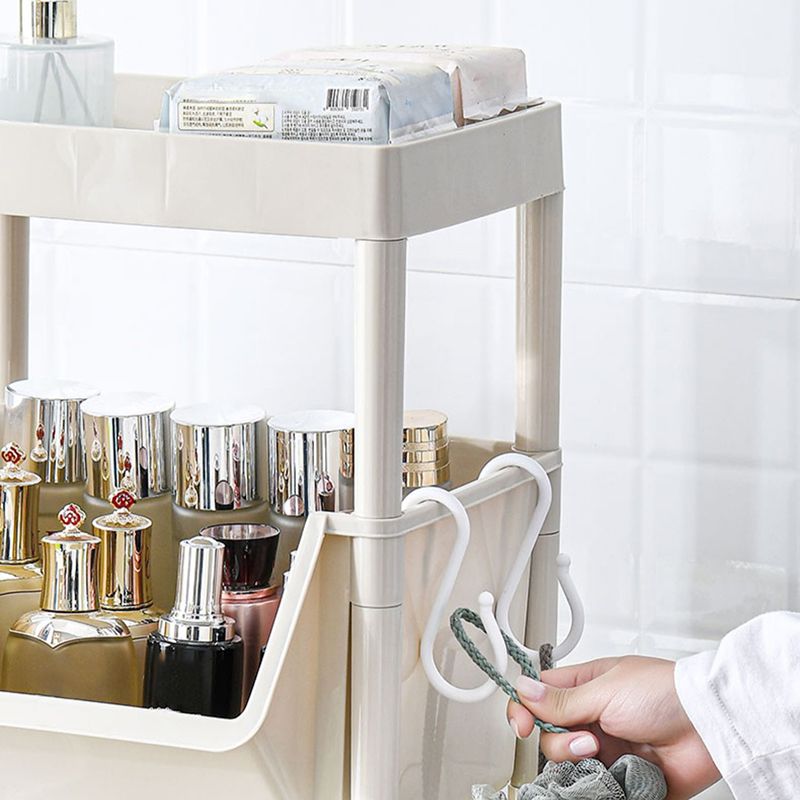 Urban Closed Back Shelf Bookcase Plastic/Acrylic Bookshelf with Caster