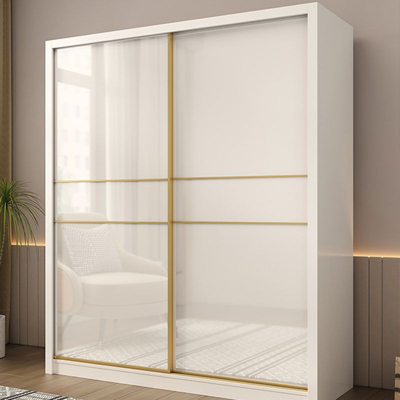 Contemporary Glossy White Storage Cabinet Manufactured Wood Cabinet for Home