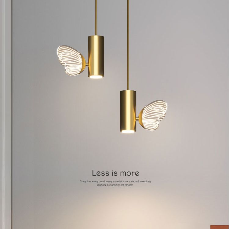 Simplicity Butterfly Hanging Light Kit Acrylic 1-Light Ceiling Light for Bedroom