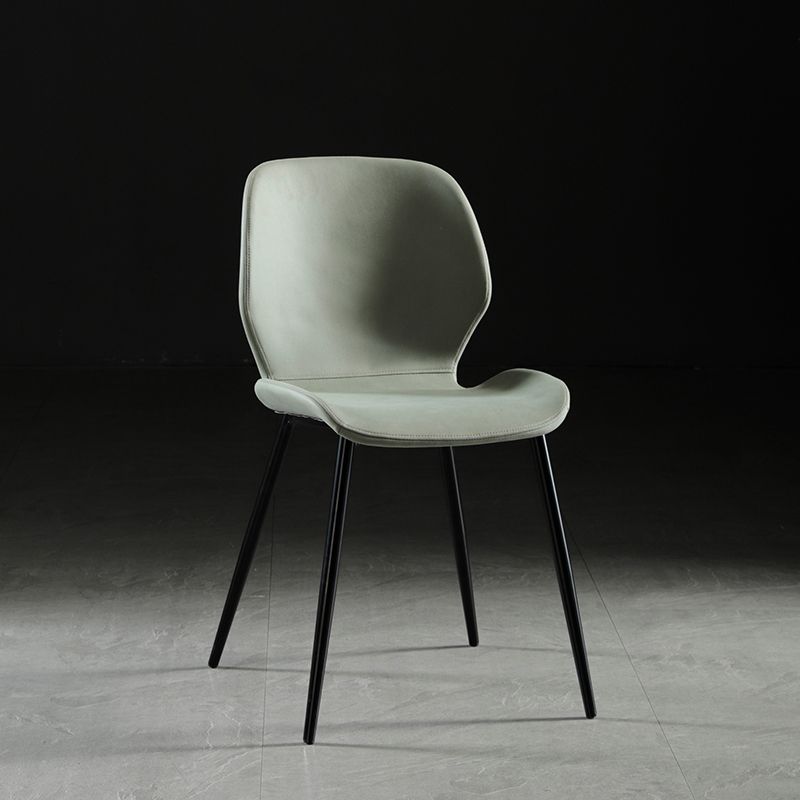Contemporary Home Upholstered Side Chair Matte Finish Wingback Dining Chair