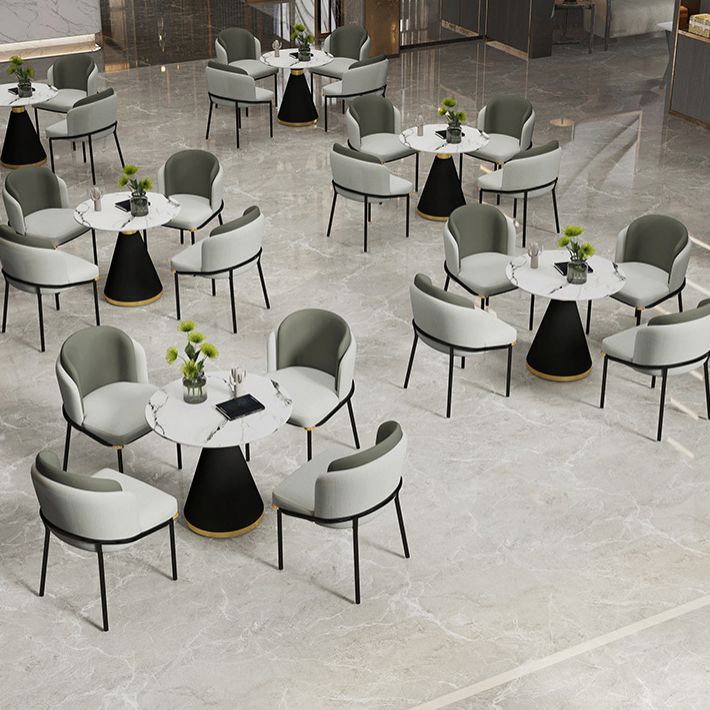 Glam Sintered Stone Dining Table Set Round 1/2/5 Pieces Dining Table Set for Home Use