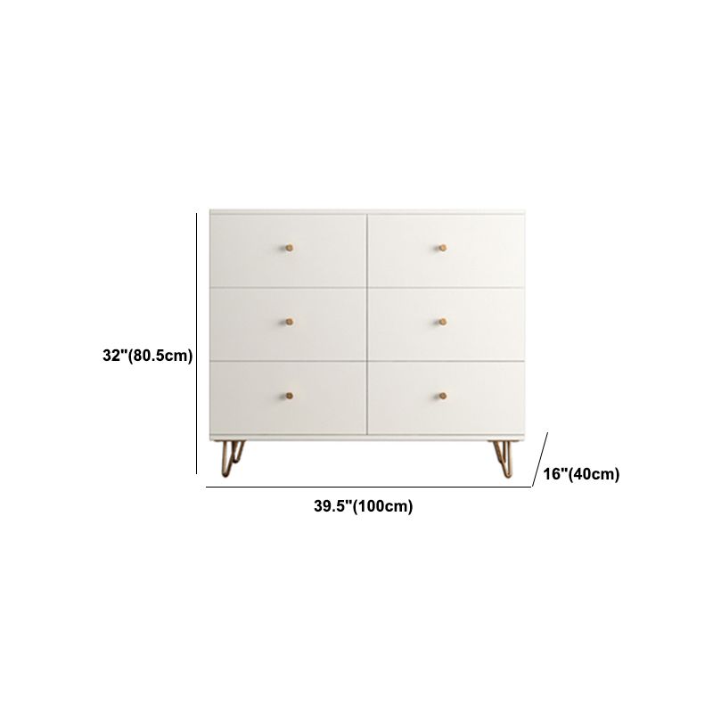 Classic Glam Soft-Close Storage Chest Drawers White Wood Dresser
