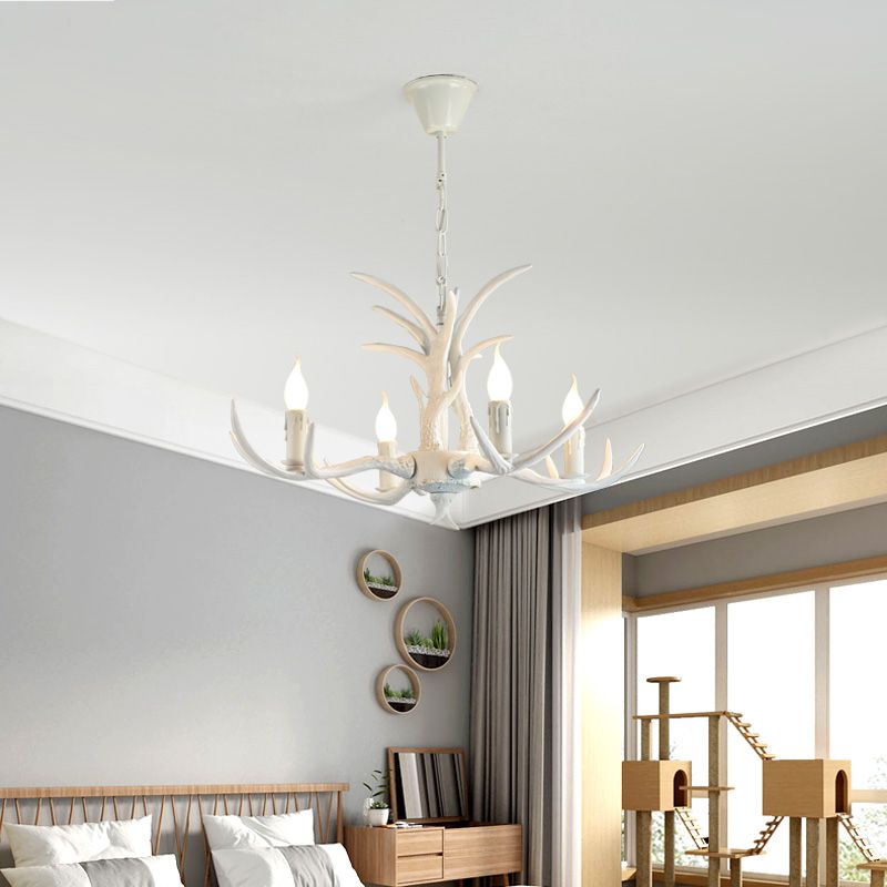 Bare Tree Branch Pendant Lamp Farmhouse Resin Chandelier Light Fixture for Restaurant