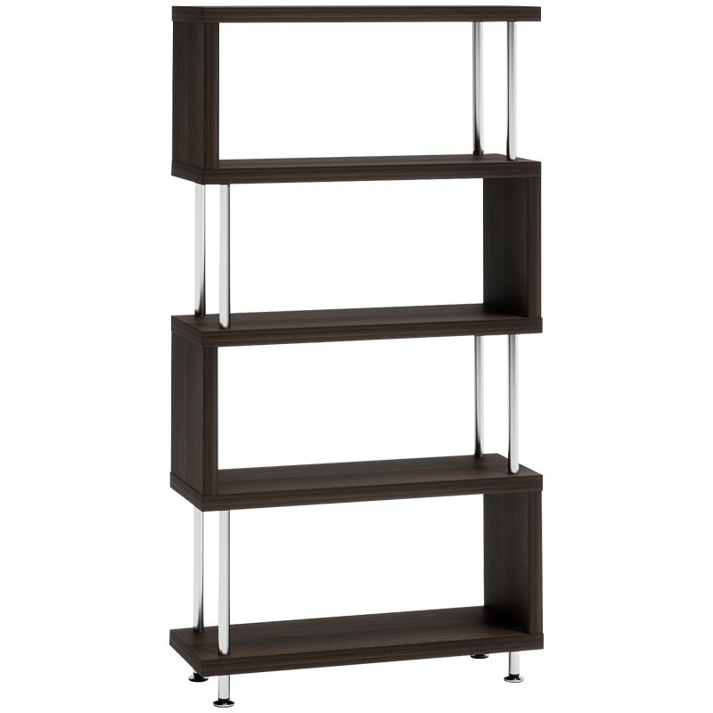 Open Back Modern Style Bookshelf Wood Bookshelf for Home Office