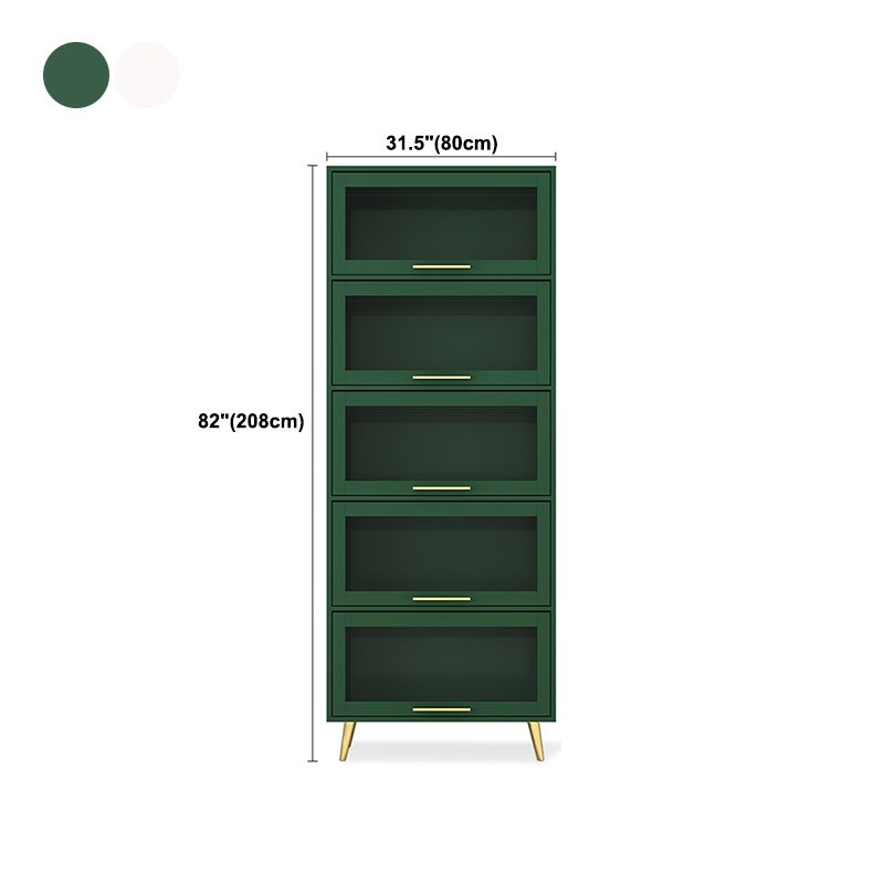 Modern Engineered Wood Bookcase, Door Bookshelf for Any Room, 12" W