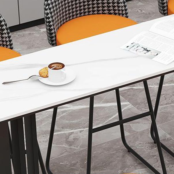 Modern Style Bar Table Rectangle Stone Bar Table for Living Room