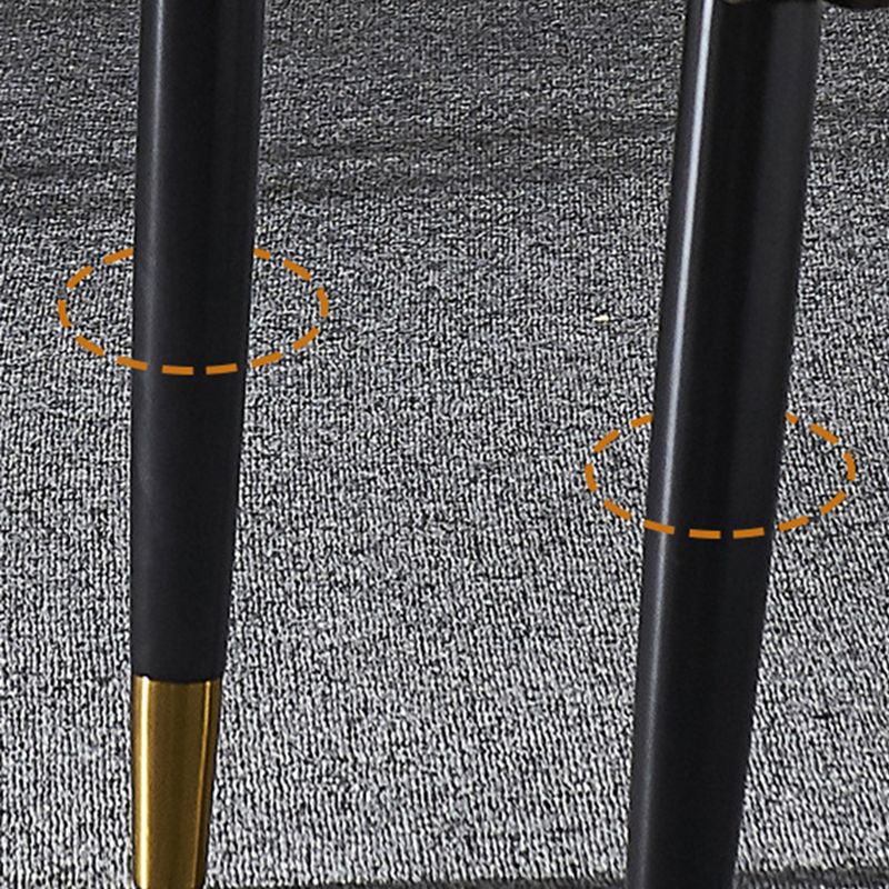 Faux Leather Dining Chairs Nordic Style Parsons Armless Chair