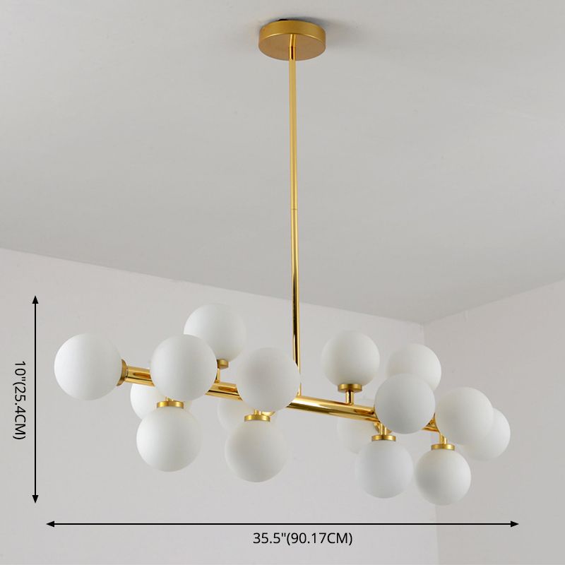 Bubbles Dinning Room Island Pendant Light Glass Minimalistic Island Lighting in White