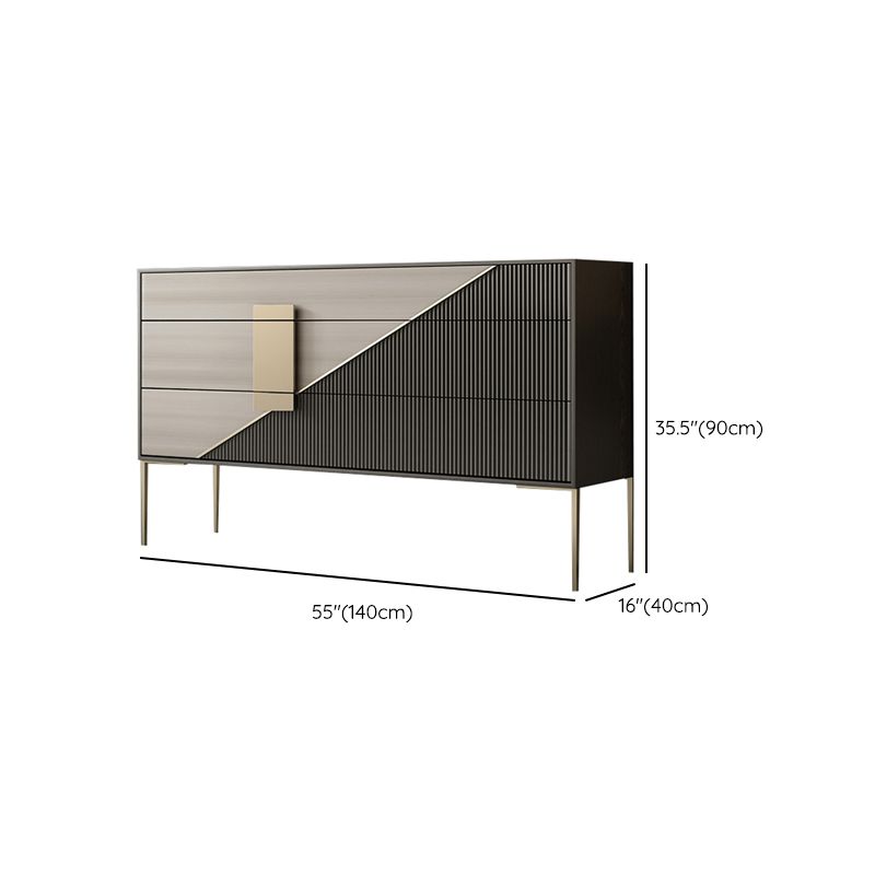 Glam Horizontal Storage Chest with Soft-Close Drawers for Home