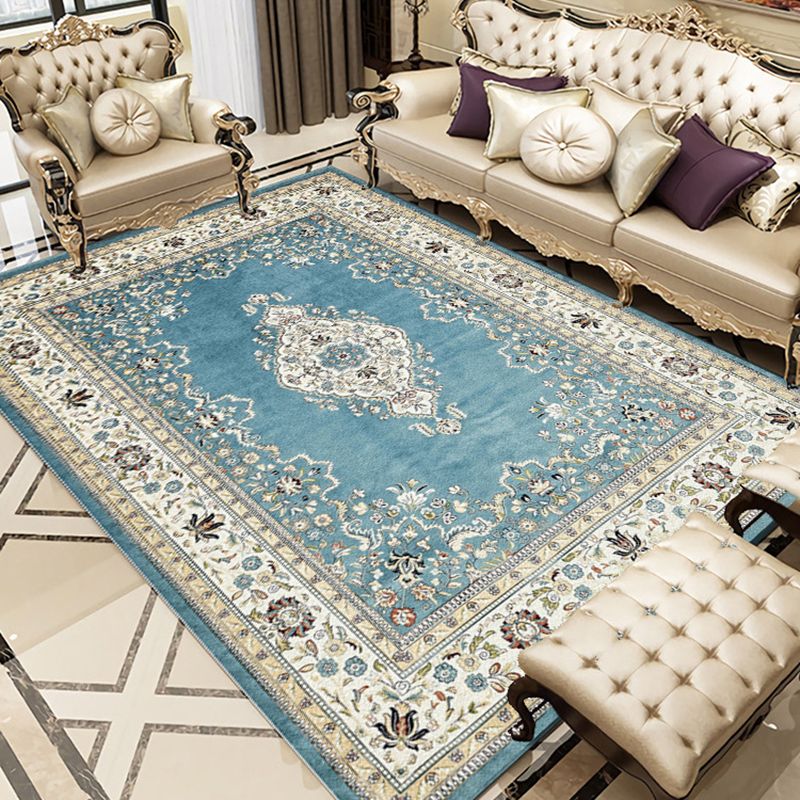 Nostalgia Tribal Totem Print Rug Polyester Carpet Stain Resistant Indoor Rug for Home Decoration