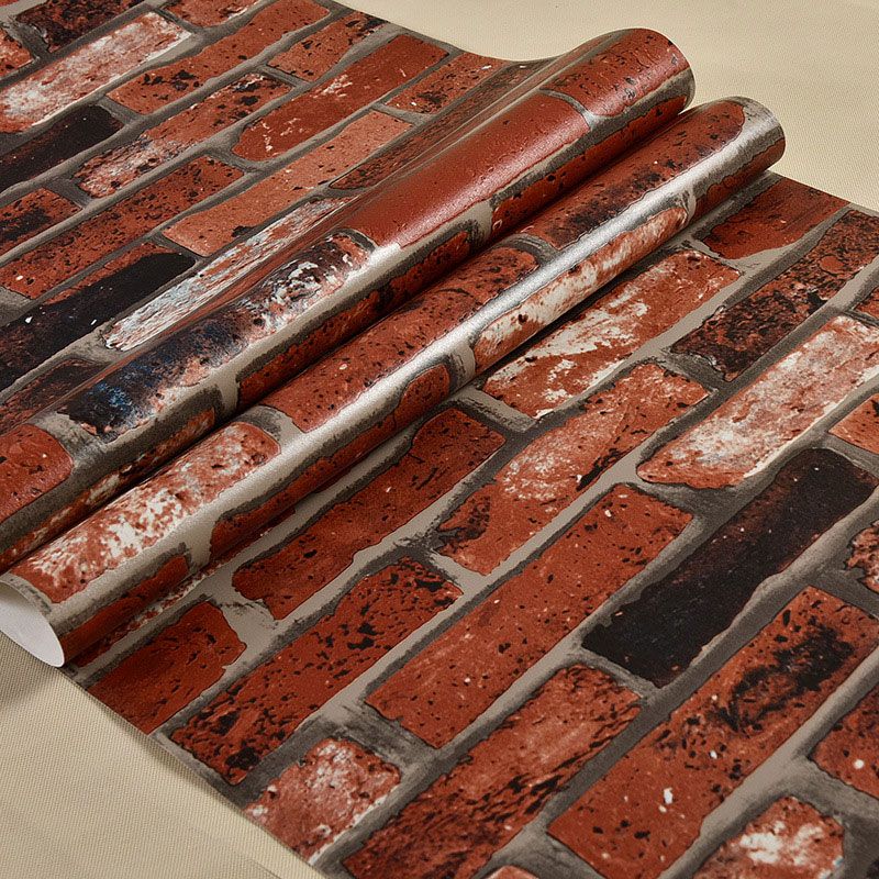 Waterproofing Brick Effect Wallpaper Non-Woven Material Original Wall Art for Accent Wall