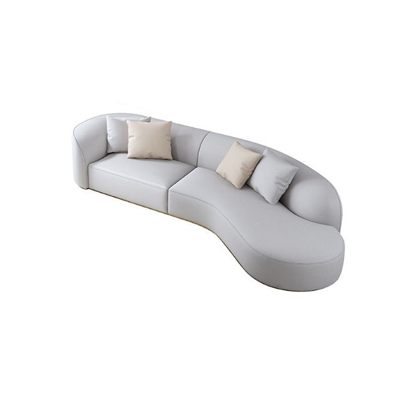Tight Back Scandinavian Sectionals,27.5"H Wool One Arm Sectionals