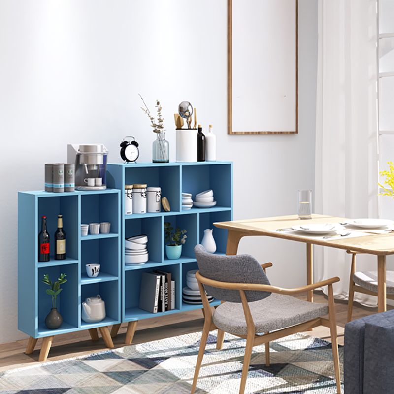 Modern Engineered Wood Standard Bookshelf Closed Back Bookcase with Shelves