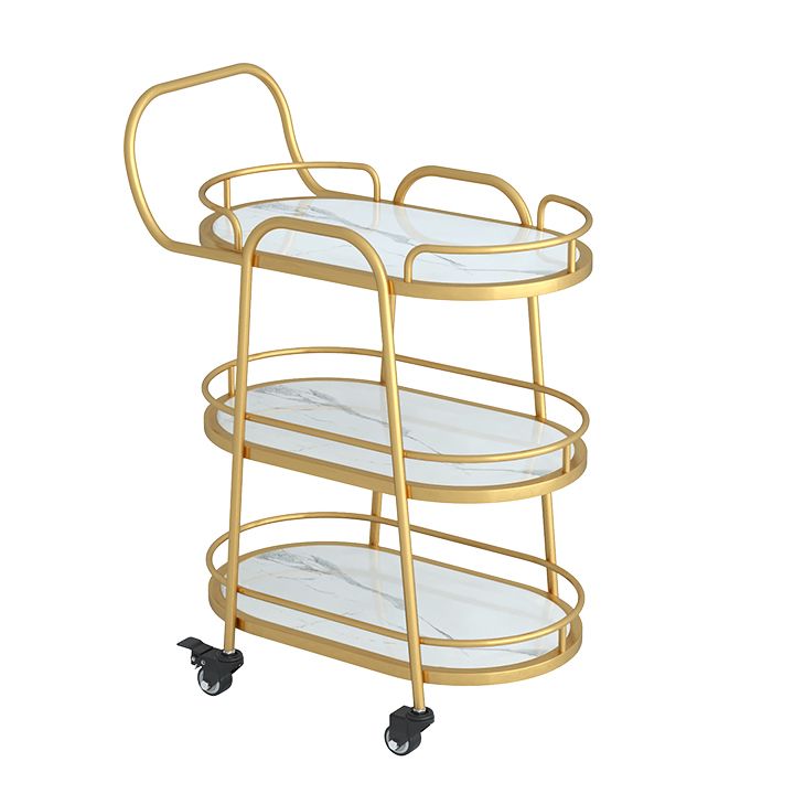 Rolling Contemporary Prep Table Stone 33.46" High Prep Table