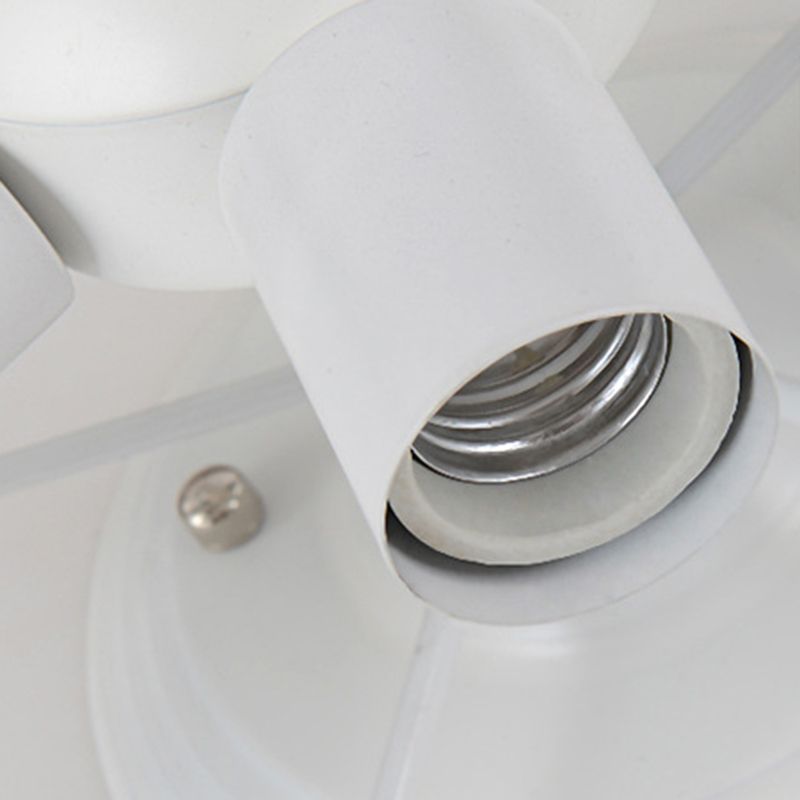 Plafoniera a stella con struttura in ferro in ferro stile retrò industriale, montaggio a semi-incasso a 5 luci