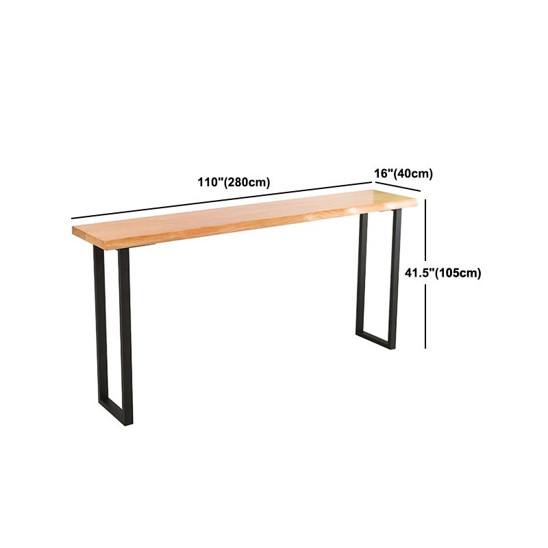 Modern Bar Set 1/2/5 Pcs Solid Wood Top Bar Table with Footrest Bar Stools