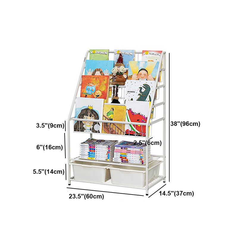 Contemporary Style Bookcase Open Back Bookshelf for Office and Home