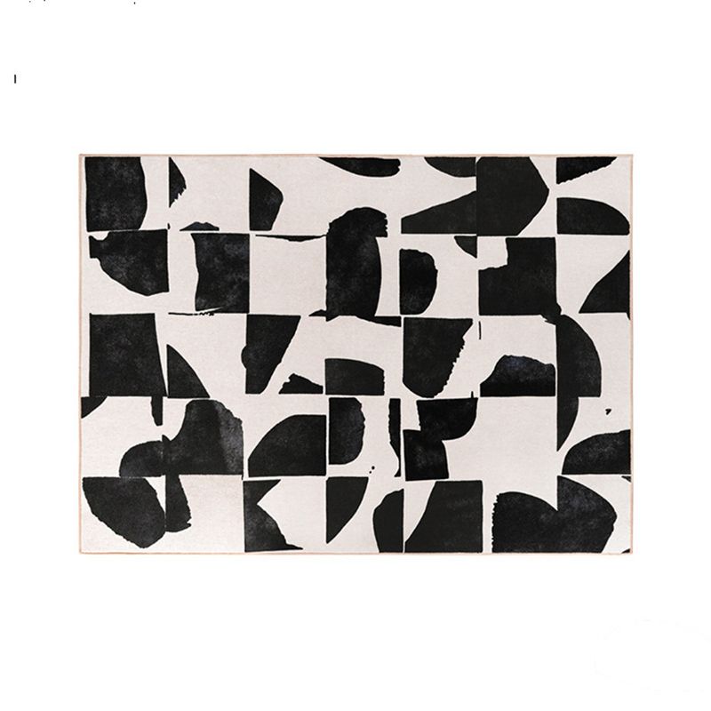 Geometría contemporánea alfombra de alfombra impresa alfombra interior alfombra lavable para decoración del hogar