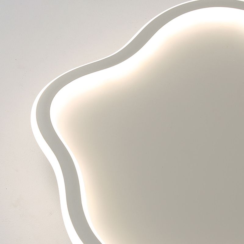 1-Light Waves Flush Ceiling Light Fixtures Modern Style Acrylic Flush Mount Lighting