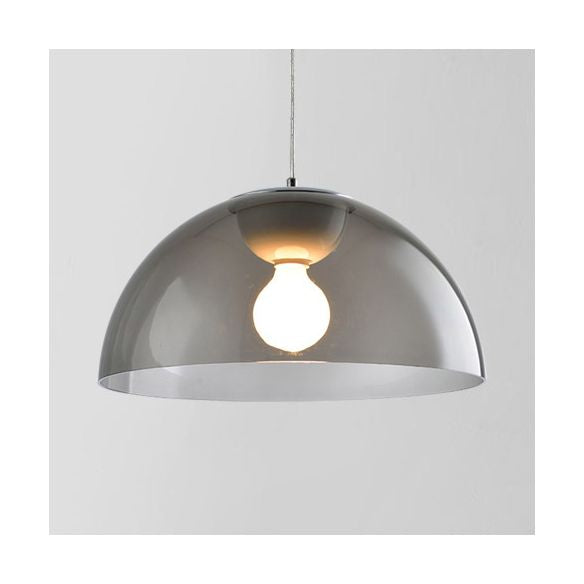 Nordic 1 Light Suspension Pendant with Acrylic Shade Red/Black/White Dome Ceiling Pendant Light