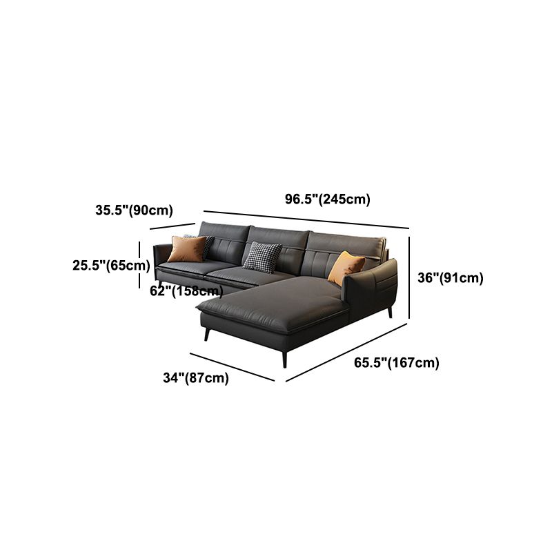 Faux Leather Removable Cushions Sofa/Sectionals with Wear-Resistant and Slipcover