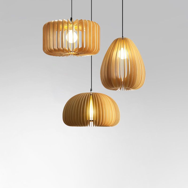 Houthangende hanglamp Lichte Noordse stijl plafond hanglamp voor eetkamer