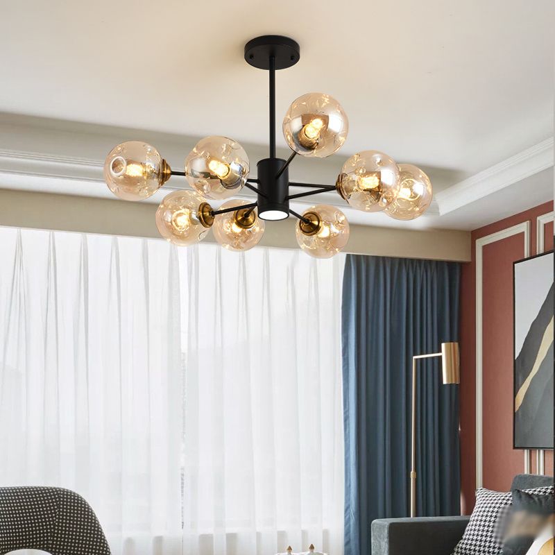 Nordic Modern Pendant Hanging Lights Global Glass Pendant Light for Living Room