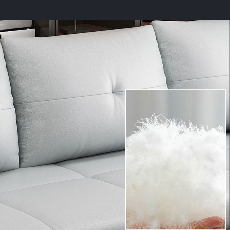 Square Arm Sofa with Loose Back Convertible Sleeper with Storage and Foldable