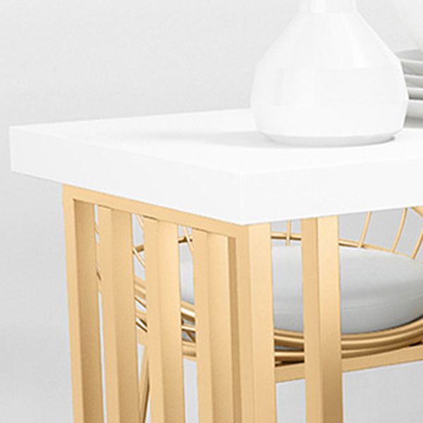 Glam Pub Table Solid Wood Bar Height Rectangle Bar Table for Indoor