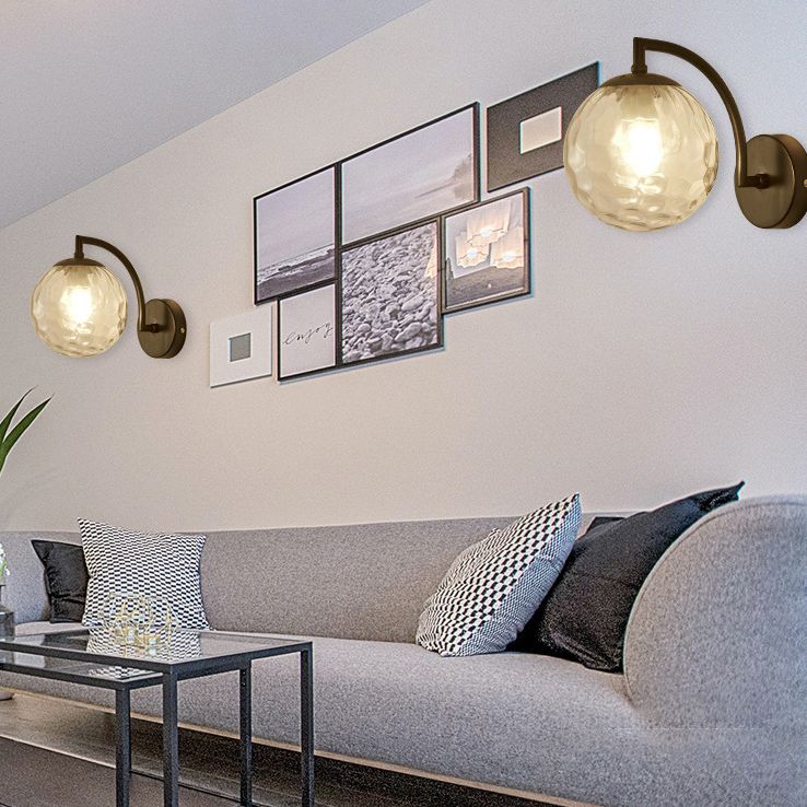 Modern Wall Lamp Glass Shade Wall Vanity Lights for Powder Room Washroom