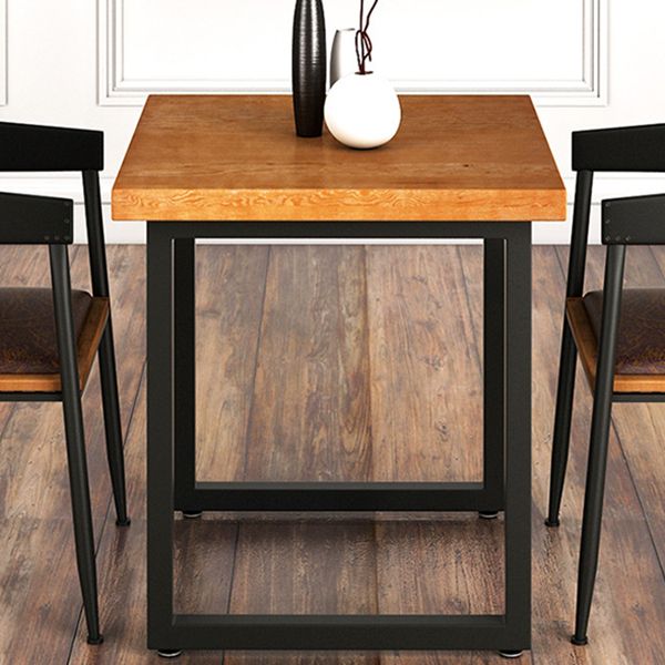 Industrial Solid Wood Dinner Room Kitchen Table Square Sled Table for Dining Room