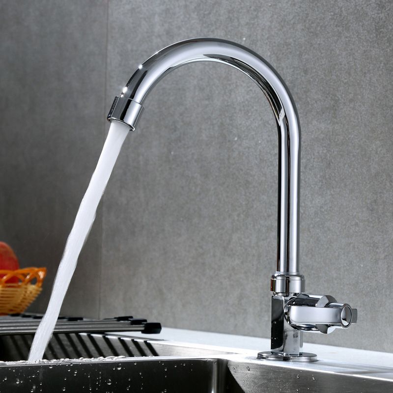 Contemporary Single Handle Faucet Standard Kitchen Faucet Pull down 1-Hold Water Filler