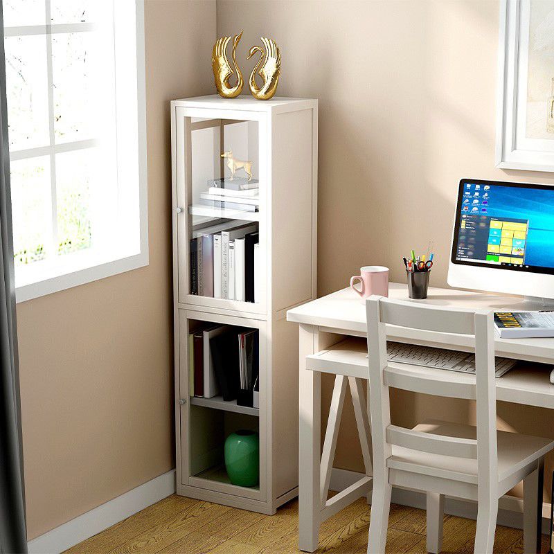 Scandinavian Style Bookshelf Engineer Wood with Door Bookcase for Office