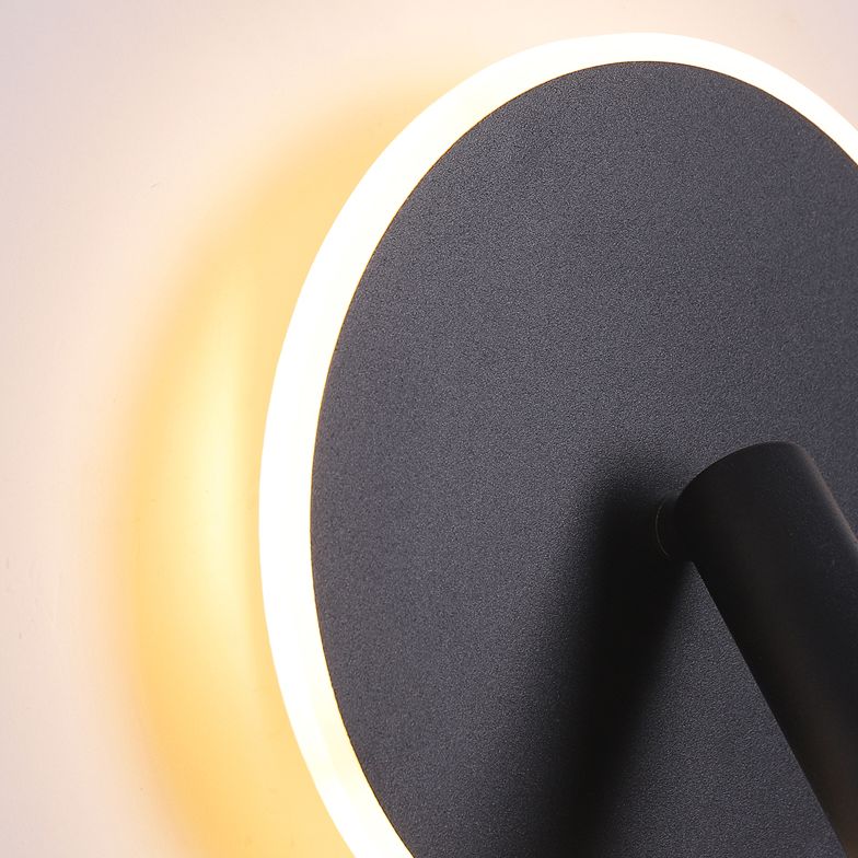 Aluminium Geometric LED Wall Lamp in Modern Concise Style Wrought Iron Reading Wall Sconce with Acrylic Shade