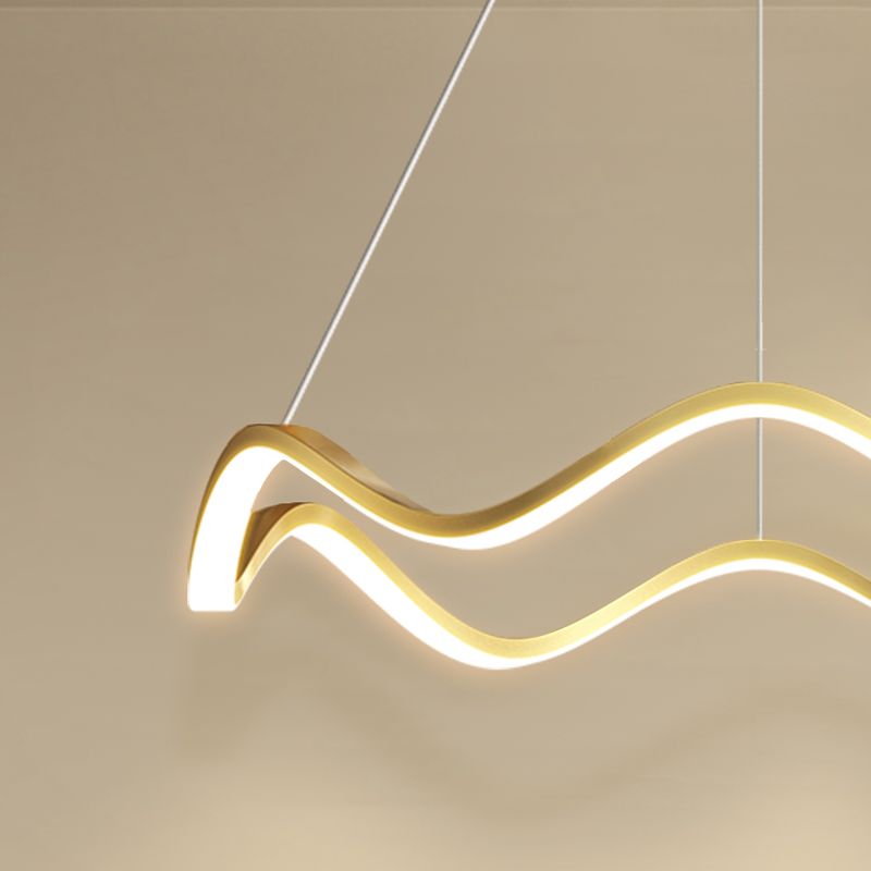 Metalen hangende lamp led hanglamp voor woonkamer met silicagel schaduw