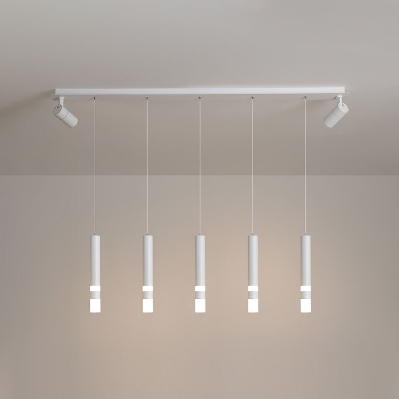 Luz colgante cilíndrica moderna lámpara de lámpara simple para comedor para comedor