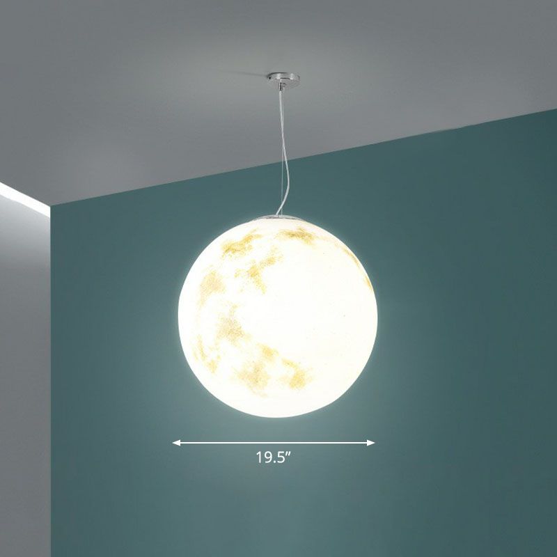 Decoratief 1-licht plafond hanger witte maan hangend licht met acrylschaduw voor restaurant