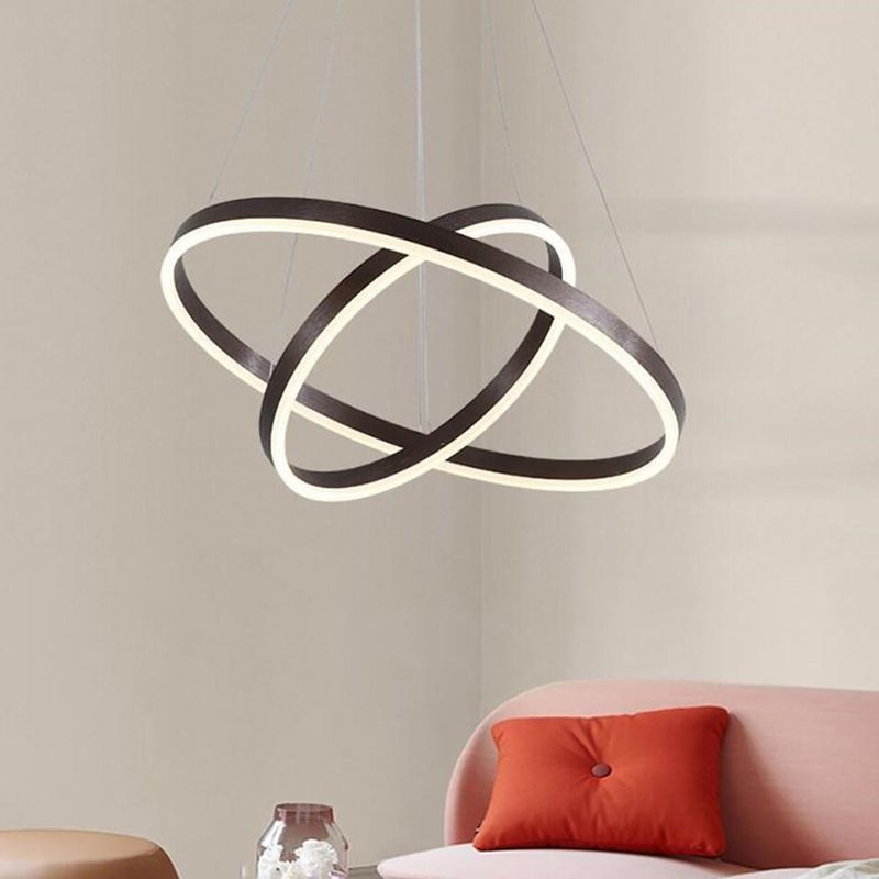 Modern Style Flush Mount Multi-layer Ceiling Lighting Fixture for Sitting Room