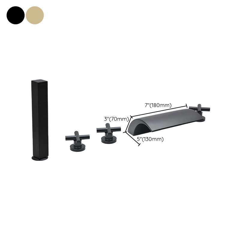 Contemporary Bath Faucet Trim Metal Deck Mounted Bath Faucet Trim