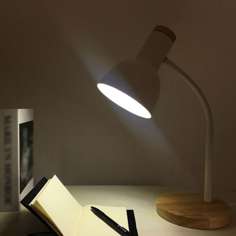 Modern Bell Shape Night Table Lamp Metal 1 Light Nightstand Lamp for Study