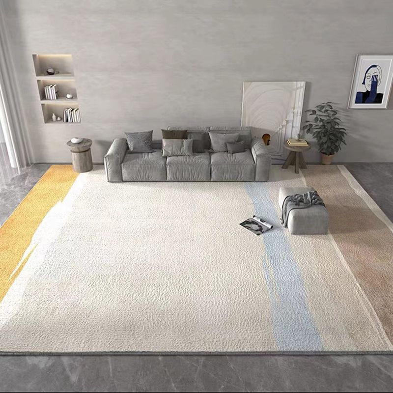Pewter Modern Carpet Polyester Graphic Carpet Stain Resistant Carpet for Living Room
