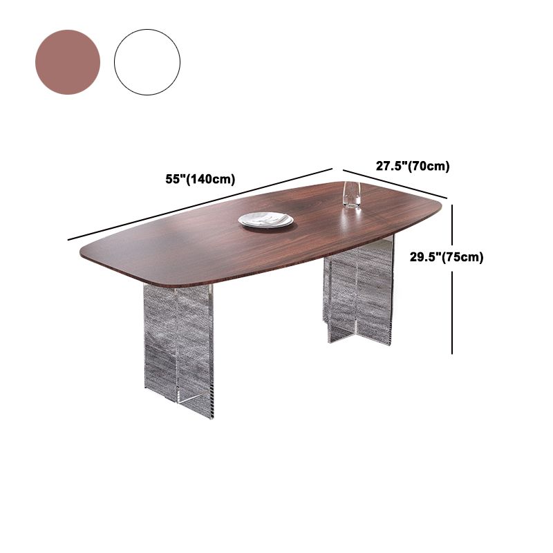 Contemporary Dining Set 1/2/4/5/6/7 Pcs Rectangle Dining Table with Windsor Chairs